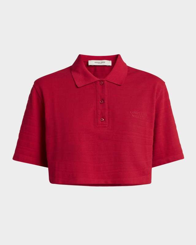 Journey Cropped Short-Sleeve Polo Top